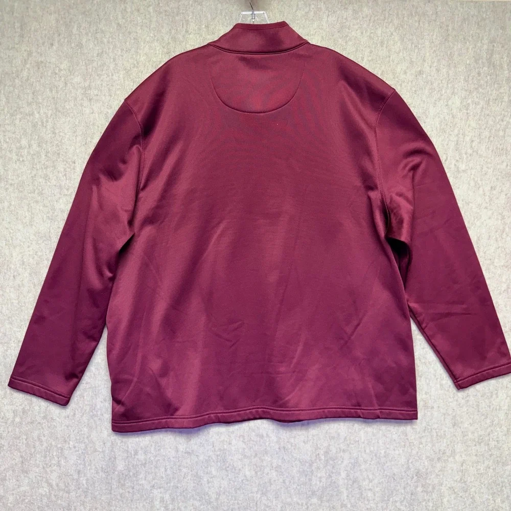 Callaway 1/4 Zip Pullover‎ Men XXL Maroon Textured Golf Fleece Weather Series